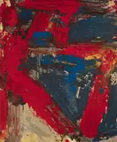 Untitled (Composition in primary colors) by Edvins Strautmanis, 1983, acrylic on canvas, sold May 2020