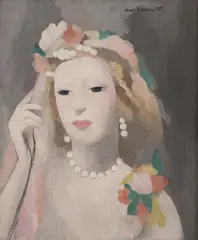 Rose by Marie Laurencin, 1935, oil on canvas, sold May 2020