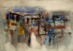 Untitled by Michael Loew, watercolor on paper, sold May 2020