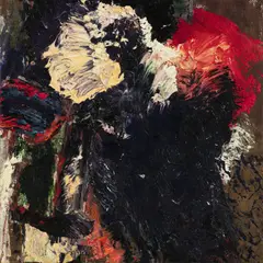 Untitled (Polychrome composition I) by Edvins Strautmanis, acrylic on canvas, sold May 2020