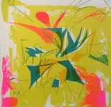 0a tree by Jessica Stockholder, 2011, silkscreen on 320 gram Coventry Rag paper, sold May 2020