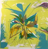 ib tree by Jessica Stockholder, 2011, silkscreen on 320 gram Coventry Rag paper, sold May 2020