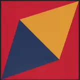 Orange Triangle by Charles Hinman, 2012, silkscreen on 290 gram Coventry Rag paper, sold May 2020