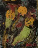 Three Figures by Alfred H. Lilliendahl, 1983, oil on canvas board, sold May 2020