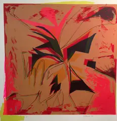 af tree by Jessica Stockholder, 2011, silkscreen on 320 gram Coventry Rag paper, sold May 2020