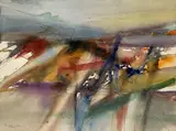 Untitled #284 by Michael Loew, 1973, watercolor on paper, sold May 2020