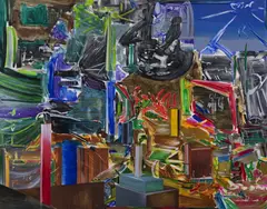 Untitled by Larry Dinkin, serigraph, sold May 2020