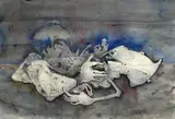 Les Civilisation Meurent Aussi by Benoît Gilsoul, watercolor on paper, sold May 2020