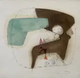 Voyage dans l'inconnu by Benoît Gilsoul, 1969, pastel, oil and watercolor on paper, sold May 2020
