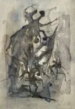 Le Cruautés de la Vie by Benoît Gilsoul, watercolor and charcoal on paper, sold May 2020