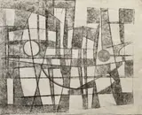 Untitled (Monochrome composition I) by Benoît Gilsoul, charcoal on paper, sold May 2020