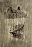 Untitled (Monochrome composition) by Benoît Gilsoul, ink, pen and watercolor on paper, sold May 2020