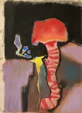 Sorti des Entrailles de la Terre by Benoît Gilsoul, charcoal, pastel and gouache on paper, sold May 2020