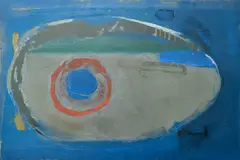 Untitled (Cool composition III) by Benoît Gilsoul, oil on paper, sold May 2020