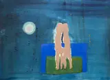 Untitled (Un Lève D'amour) by Benoît Gilsoul, gouache and oil on paper, sold May 2020