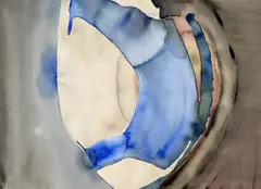 Untitled (Cool composition) by Benoît Gilsoul, watercolor on paper, sold May 2020