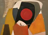 Untitled (Warm composition II) by Benoît Gilsoul, oil on paper, sold Jul 2020