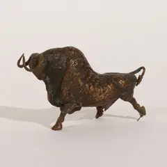 Bull by Ernesto, bronze with artists applied brown patina, sold Jul 2020