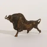Bull by Ernesto, bronze with artists applied brown patina, sold Jul 2020