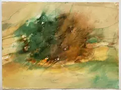 Untitled #276 by Michael Loew, watercolor on Arches paper, sold Jul 2020