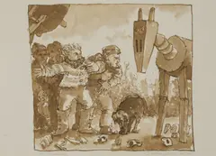 For Michael by Robert Jessup, 1987, watercolor on paper, sold Jul 2020