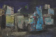 Untitled (Abstract composition III) by Benoît Gilsoul, oil on canvas, sold Jul 2020