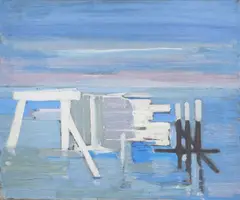 Untitled by Benoît Gilsoul, oil on canvas, sold Jul 2020