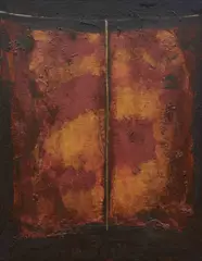 Untitled (Abstract composition II) by David Rankin, 1990, oil on canvas, sold Jul 2020