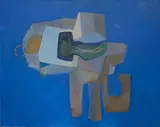 Untitled by Benoît Gilsoul, oil on linen, sold Jul 2020