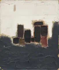 Untitled (Abstract composition II) by Benoît Gilsoul, oil on canvas, sold Jul 2020