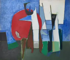Untitled by Benoît Gilsoul, oil on linen, sold Jul 2020