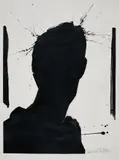 Shadow Head Portrait by Richard Hambleton, 2004, acrylic on paper, sold Jul 2020