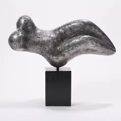 Floating Figure by David Hostetler, 1958, bronze with silver patina on wooden base, sold Jul 2020