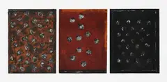 Untitled (Triptych) by David Rankin, oil on paper, sold Jul 2020