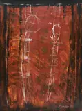 Untitled by David Rankin, 1990, oil on paper, sold Jul 2020
