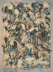 Untitled by David Rankin, 1990, oil on paper, sold Jul 2020