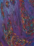 Untitled (Purple and red composition) by Robert Schaberl, 1988, oil on paper, sold Jul 2020