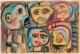 Family group (TD 588) by Tony Tuckson, c.1950 – 53, oil wash on paper, sold Sep 2026