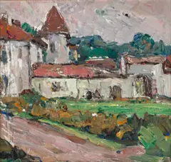 The fortified house by Bessie Davidson, oil on canvas on board, sold Sep 2026