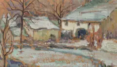 Snow scene, Russia by Bessie Davidson, c.1910 – 14, gouache on cardboard, sold Sep 2026