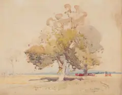 The apple tree by Sydney Long, 1910, watercolour on paper, sold Sep 2026