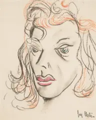 Portrait of a woman by Joy Hester, c.1945 – 46, conté and pastel on paper, offered Sep 2026