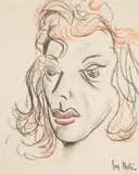 Portrait of a woman by Joy Hester, c.1945 – 46, conté and pastel on paper, offered Sep 2026