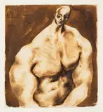 Male nude by Joy Hester, 1938, ink on paper, sold Sep 2026