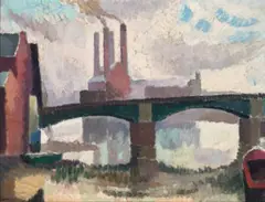 Battersea Bridge by Roland Wakelin, 1924, oil on canvas on board, sold Sep 2026