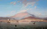 The city of Hobart Town with Mount Wellington beyond by Knud Bull, 1855, oil on canvas, sold Aug 2026