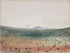 Flinders Island by Fred Williams, 1981, gouache on paper, sold Aug 2026