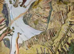 Mount Tamborine on fire by William Robinson, 1987, oil on canvas, sold Aug 2026