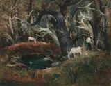 Bush pond by Arthur Boyd, 1958 – 59, oil on composition board, sold Aug 2026