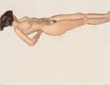 Nu à plat by Avigdor Arikha, 1989, pastel on emery paper, sold Aug 2026
